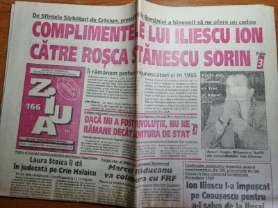 ziarul ZIUA 29 decembrie 1994-ion iliescu,marcel raducanu,laura stoica foto