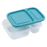 Caserola cu capac cu 2 compartimente,plastic,750 ml, Oem