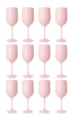 Set 12 pahar de vin elegant, reutilizabil din policarbonat, 470 ml