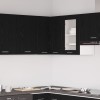 Dulap colțar suspendat vidaXL - Stejar negru - 57x57x60 cm - Fabricat din lemn prelucrat
