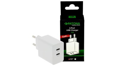 PATONA Premium GaN PD35W Adaptor alb 2xUSB-C PD3.0 QC3.0 foto