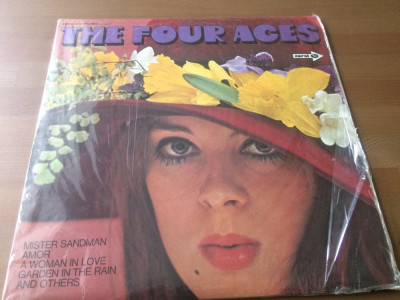 the four aces 1970 album disc vinyl lp muzica pop soul coral records germany VG+ foto