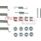 Set accesorii, saboti frana parcare MITSUBISHI PAJERO II (V3_W, V2_W, V4_W) (1990 - 1999) METZGER 105-0821