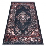 Covor ANTIKA 120 tek, ornament modern, lavabil - negru / teracotă, 160x220 cm