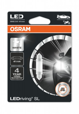 Bec LED C5W Osram, 41mm, 6000K foto