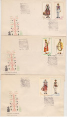 ROMANIA FDC 1968, LP 690, COSTUME NATIONALE serie foto