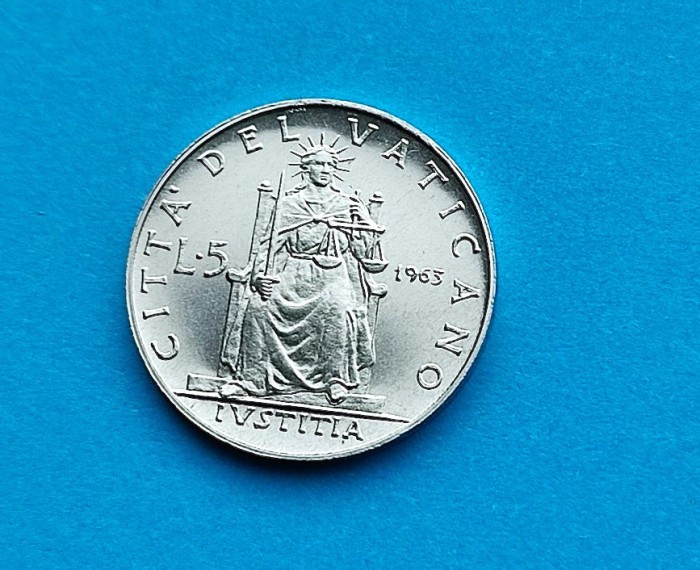 5 Lire 1963 Vatican-UNC-RAR