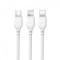 CABLU DE DATE, XO-NB103, 3IN1 (8-PIN/MICRO/TYPE-C) 2,1A, 1 M, ALB, BLISTER