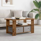 vidaXL Masă de cafea Lemn vechi 77 x 55 x 42 cm Lemn compozit 8000418