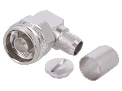 Mufă N tată unghi 90&amp;deg; RG214/RG393 50&amp;Omega; PTFE foto