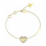 Brățară Damă Aurie Guess Amami JUBB04031JWYGS, Oțel Inoxidabil, Cristale, Ajustabilă 14.6cm+3.8cm