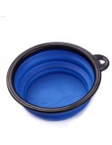 Bol de voiaj pentru animale de companie pliabil albastru 12 cm, AVEX