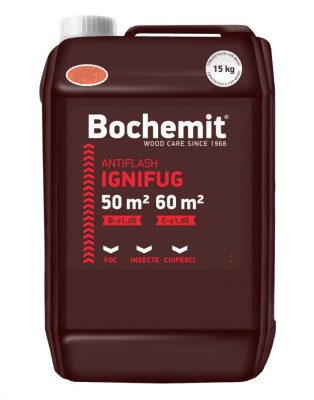 Solutie ignifugare lemn Bochemit Antiflash 15kg maro B-s1 d0,C-s1 d0 foto
