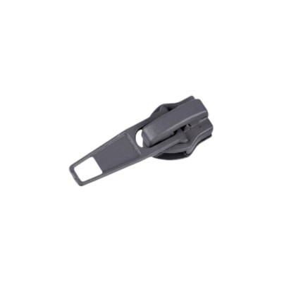 Cursor metalic cu autoblocare pentru fermoar spiralat 5 mm, Gri foto