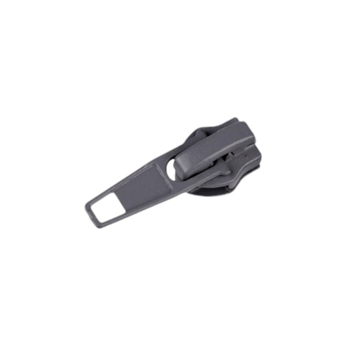 Cursor metalic cu autoblocare pentru fermoar spiralat 5 mm, Gri