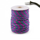 Snur Cordelina Paracord (7x3 fire) 25mx4mm Rezistenta Purple Pink Green 6288