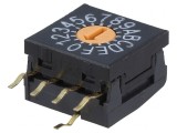 &Icirc;ntrerupător codificare HEX/BCD 16 poziții THT 1000M&Omega;