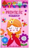 Carte de colorat cu 5 creioane. Printese - Flamingo Gd