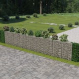 vidaXL Perete gabion, 630 x 30 x 100 cm, oțel galvanizat