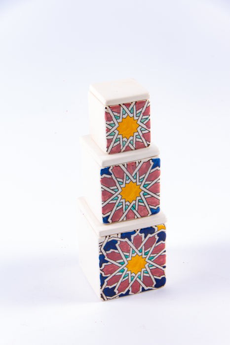 Set 3 recipiente pentru condimente | floare stea