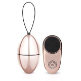 Ou vibrator Rosy Gold New, cu telecomanda, 10 moduri vibratii, 100% impermeabil, ABS, Roz Auriu, 7.2 cm lungime