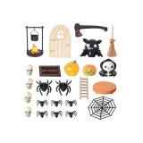 Satiskid 24 piese decorațiuni miniatură pentru casă de păpuși de Halloween