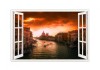 Sticker decorativ, Fereastra 3D, Viena, 85 cm, 567STK, natura si peisaje