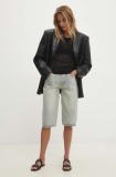 Answear Lab pantaloni scurti jeans femei, neted, high waist