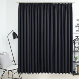 VidaXL Draperie opacă, negru, 290 x 245 cm, cu c&acirc;rlige