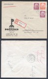 Germany REICH 1933 Postal History Rare REGISTERED Cover Leipzig D.595