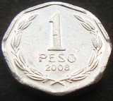 Cumpara ieftin Moneda exotica 1 PESO - CHILE, anul 2008 *cod 1580 A, America Centrala si de Sud