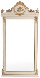 Oglinda monumentala alba cu decoratiuni aurii CAT10013