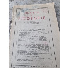Revista de filosofie Vol. XXVIII Anul 1943 Nr. 1-2