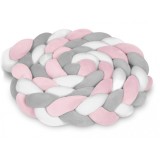 Protectie laterala pentru patut, impletita, 2 m, Ricokids 722003 - Roz