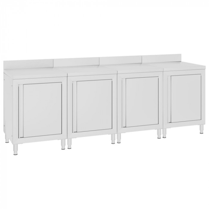 vidaXL Dulap comercial blat de lucru 240x60x96 cm, oțel inoxidabil