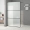 vidaXL Perete cabină duș walk-in negru 115x195 cm sticlă ESG mată 152113