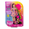 Papusa Barbie Totally Hair bruneta, 15 accesorii, 3 ani+, Mattel
