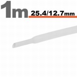 Tub termocontractibilAlb &bull; 25,4 / 12,7 mm Best CarHome