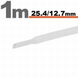Tub termocontractibil Alb 25,4 / 12,7 mm