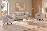 Set Canapele 3+1+1 Serra Tapiterie Teddy Extensibil Grej