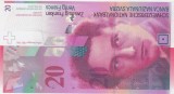 Bancnotă Elveția 20 franci Arthur Honegger, seria a 8-a