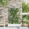 vidaXL Ghiveci de grădină cu trellis 2 pcs Alb 80 x 40 x 125.5 cm PP 42002905
