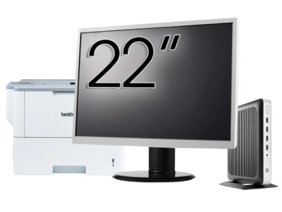 Pachet PC Second Hand HP T630 Thin Client, AMD GX-420GI 2.00GHz, 8GB DDR4, 128GB SSD + Monitor 22&amp;amp;quot; &amp;amp; Imprimanta Brother HL-L6300DW NewTechnology foto