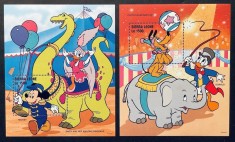 Sierra Leone MNH 1995 - Disney desene animate Performerii Circului - colite