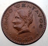 B.695 MEXIC 5 CENTAVOS 1943