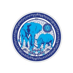 Abtibild sticker cu Elefant si Rinocer albastri &amp;#8211; mic