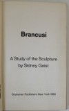 BRANCUSI , A STUDY OF THE SCULPTURE by SIDNEY GEIST , 1968