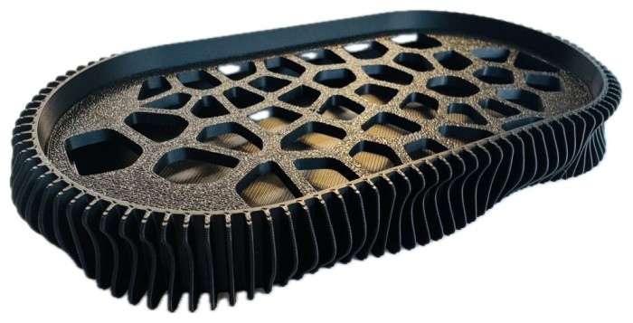 Sapuniera 3D, model Wave, Negru,