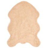 vidaXL Covor Faux din L&acirc;nă de oaie Bej 60 x 90 cm Poliester 42021497