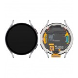 Display cu Touchscreen Samsung Galaxy Watch6 44mm, cu Rama, Versiune LTE, Argintiu, Service Pack GH97-28838C